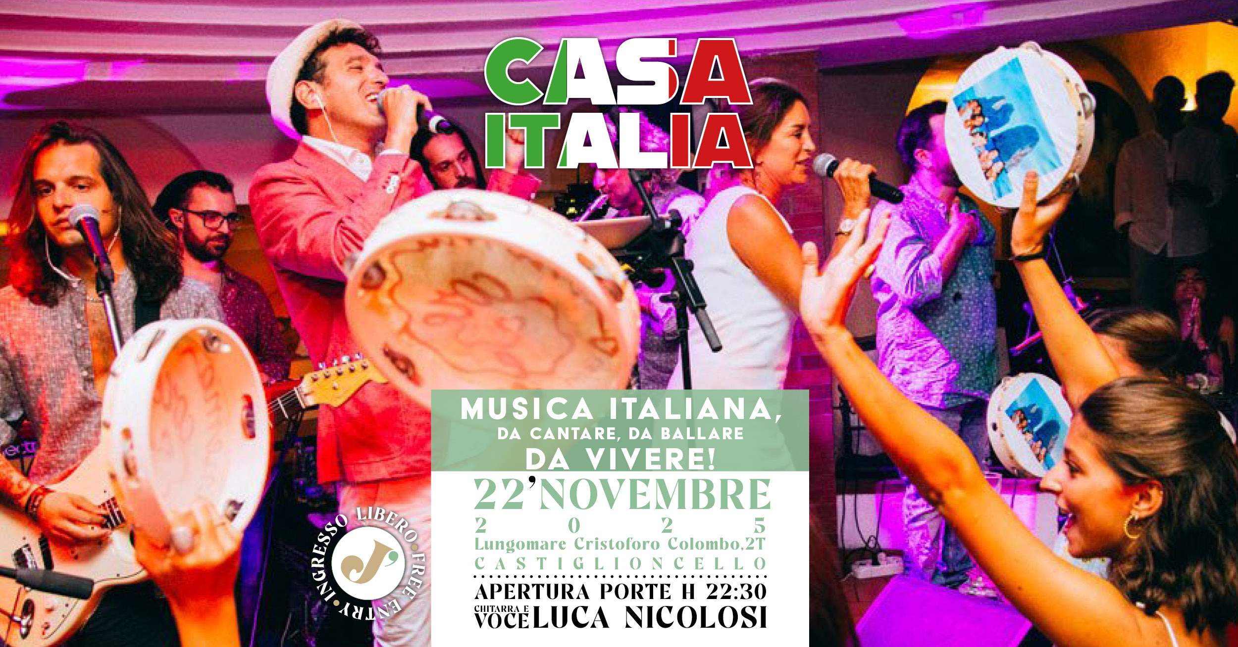Sabato 22 Novembre è: CASA ITALIA