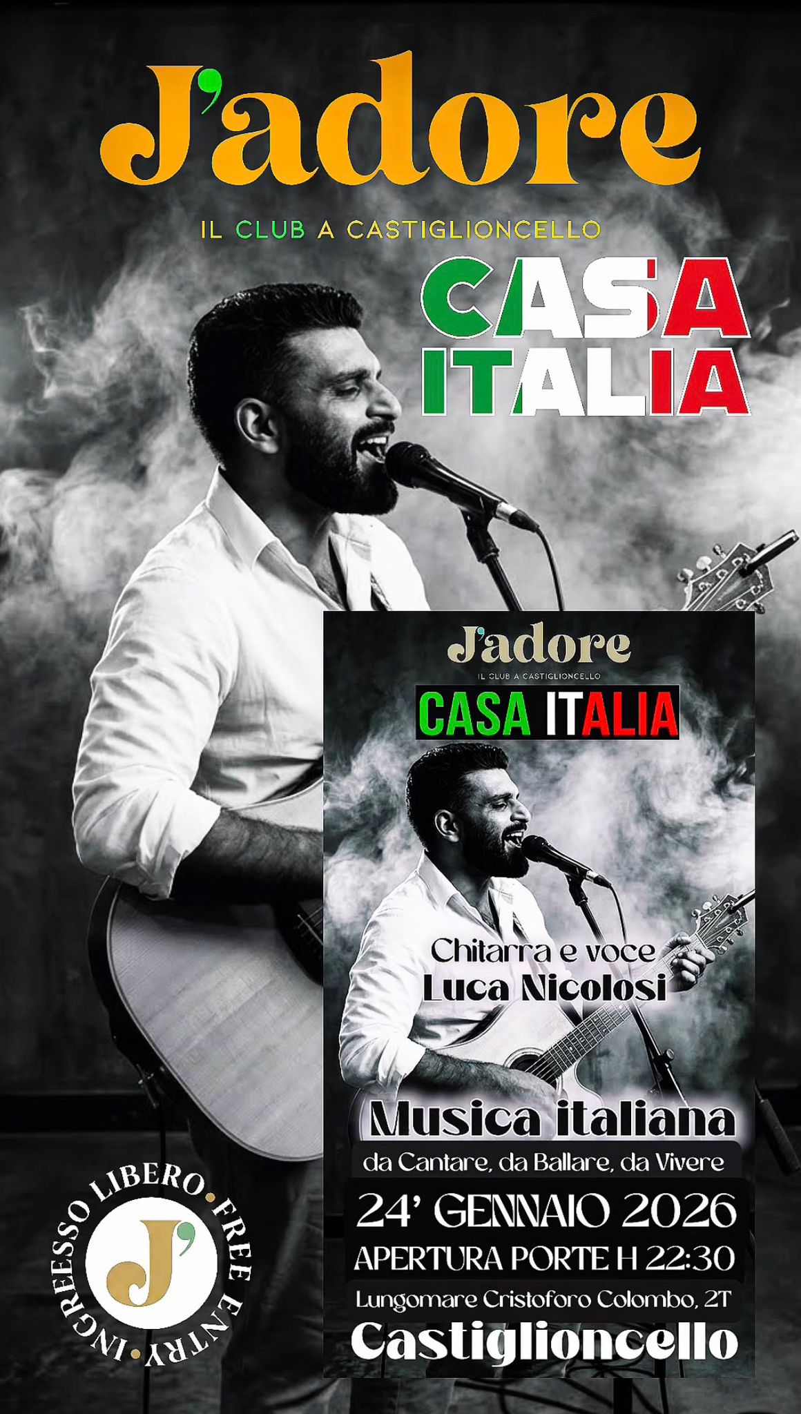 CASA ITALIA: Luca Nicolosi